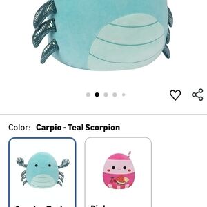 Squishmallows Teal Scorpion Plush Toy
